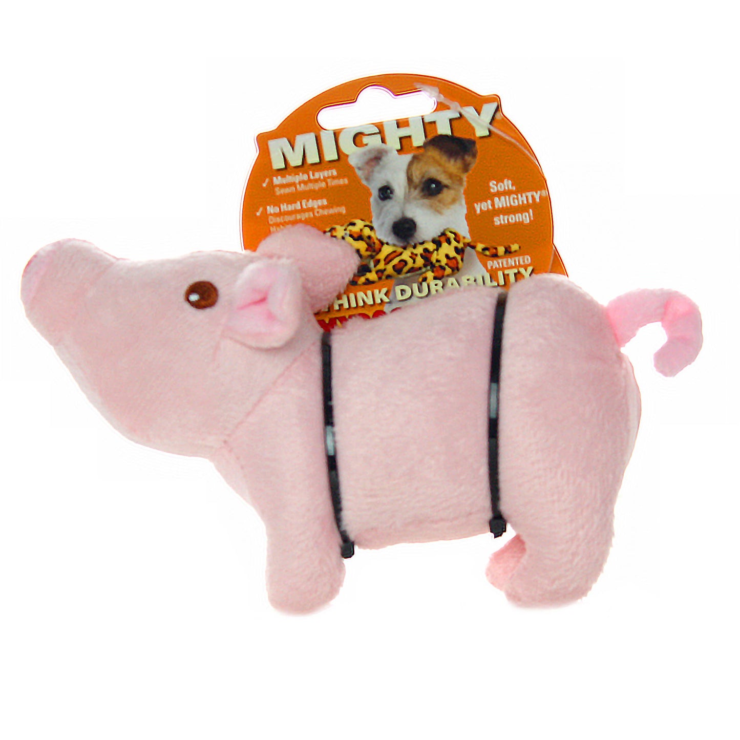 Tuffy Dog Toys - VIP Products - Mighty Jr Farm Piglet, Plush, Squeaky Dog Toy - Doot's Pet LLC Collars For A Cause