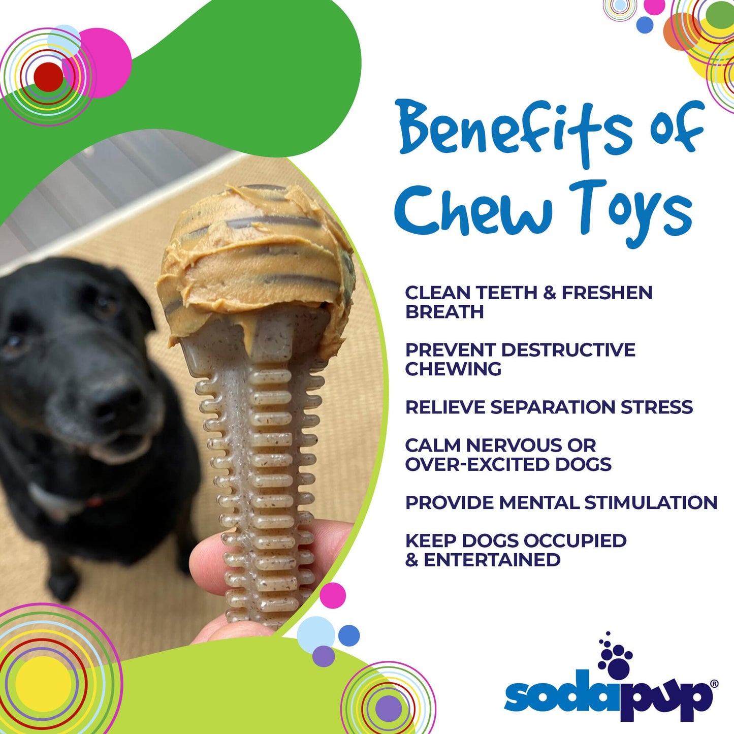 SodaPup - Honey Bone Dental Tower Ultra Durable Nylon Dog Chew Toy