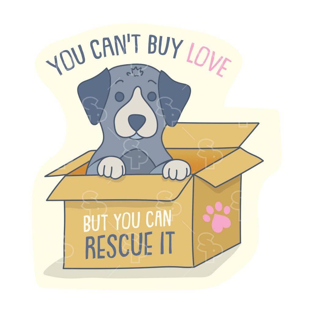 Two Feet Treats - Dog Rescue Love - Sticker