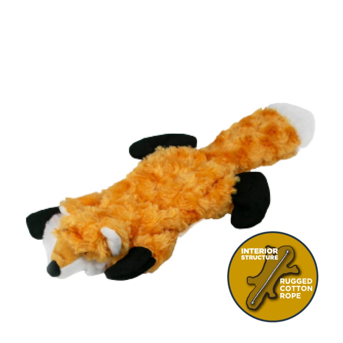 Tall Tails - Stuffless Fox Squeaker Dog Toy