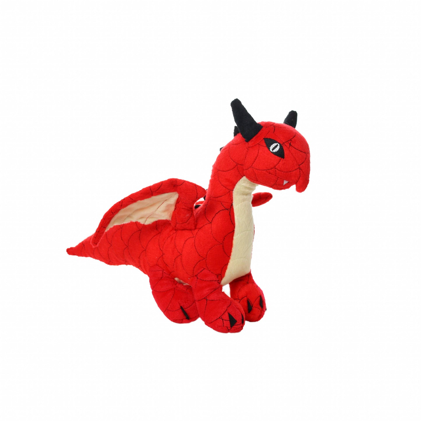 Tuffy Dog Toys - VIP Products - Mighty Dragon - Red, Plush, Squeaky Dog Toy - Doot's Pet LLC Collars For A Cause