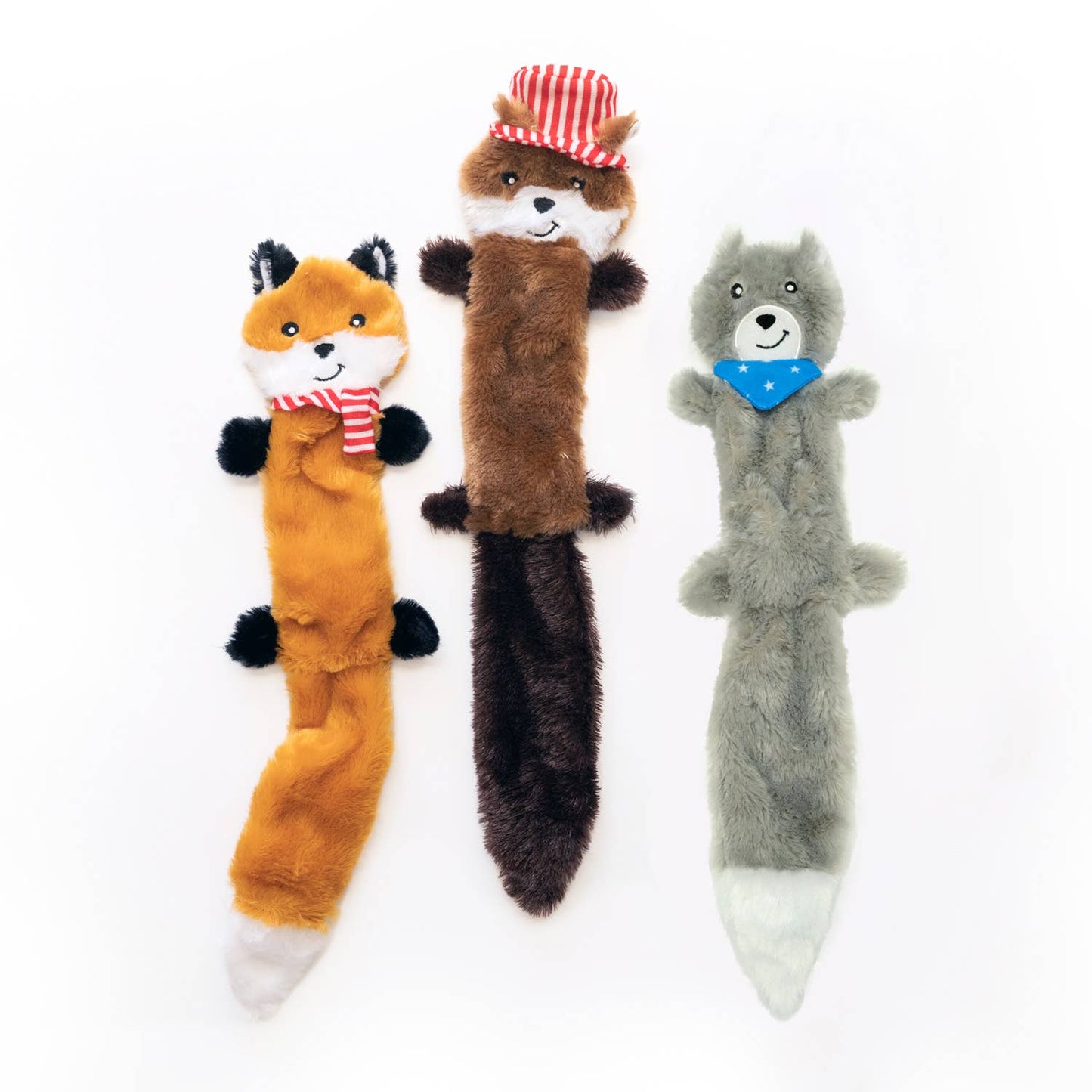ZippyPaws - Skinny Peltz 3- pack Large Americana - Dog Toy