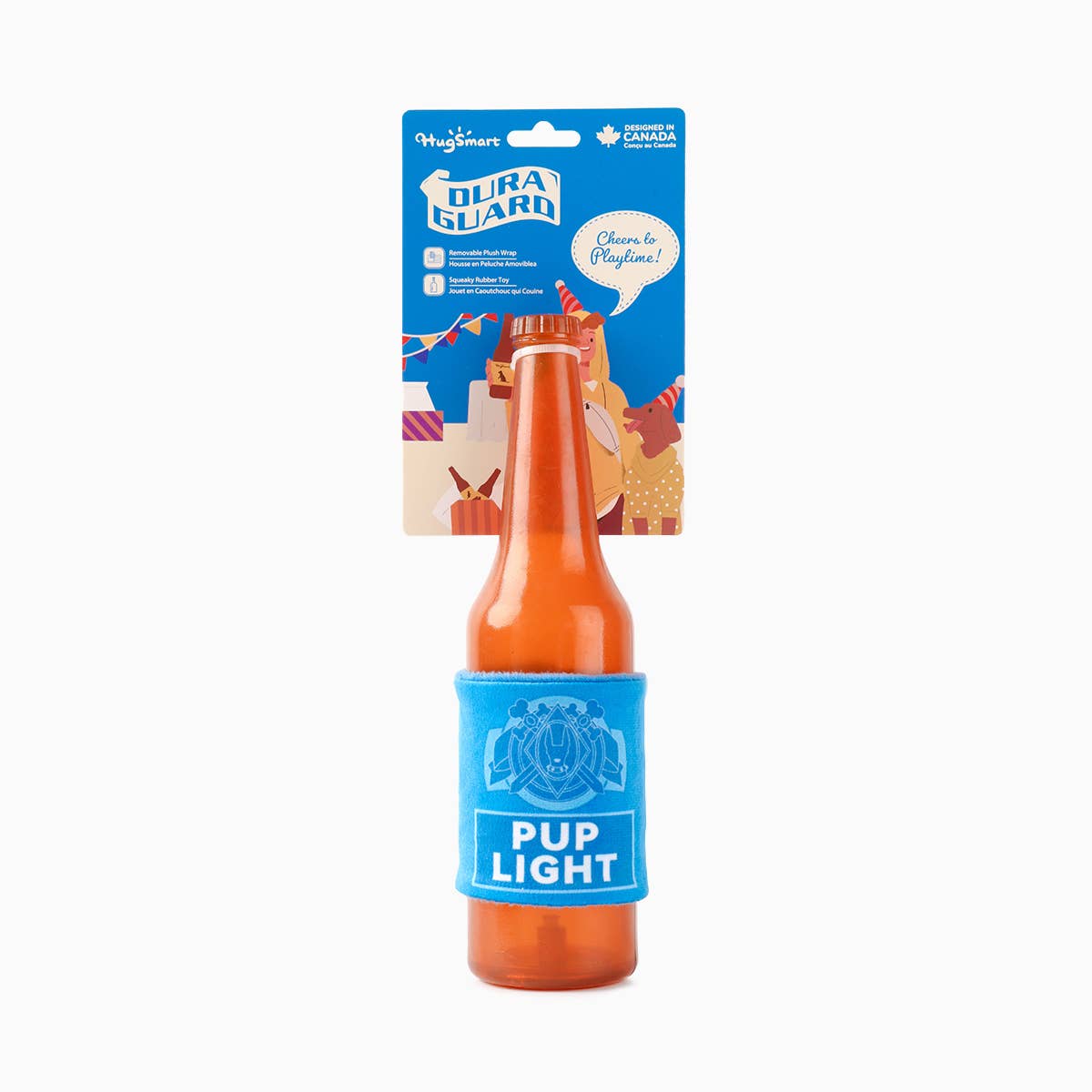Hugsmart Products Inc - HugSmart Pet - Boozy Tailz | Pup Light - TPR Rubber Dog Toy