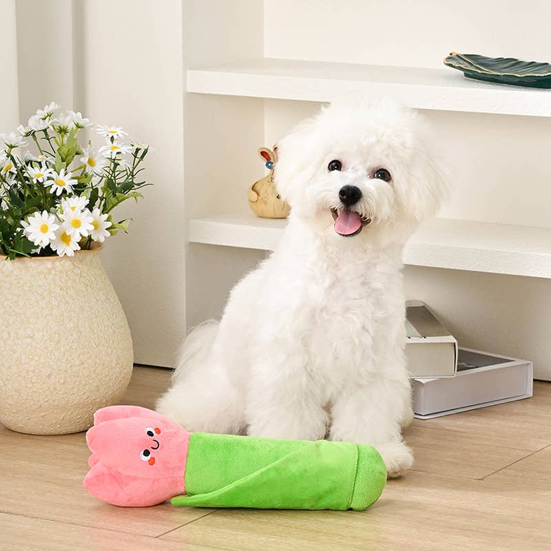 Hugsmart Products Inc - HugSmart Pet - Puppy Garden | Tulip - Dog Plush Toy