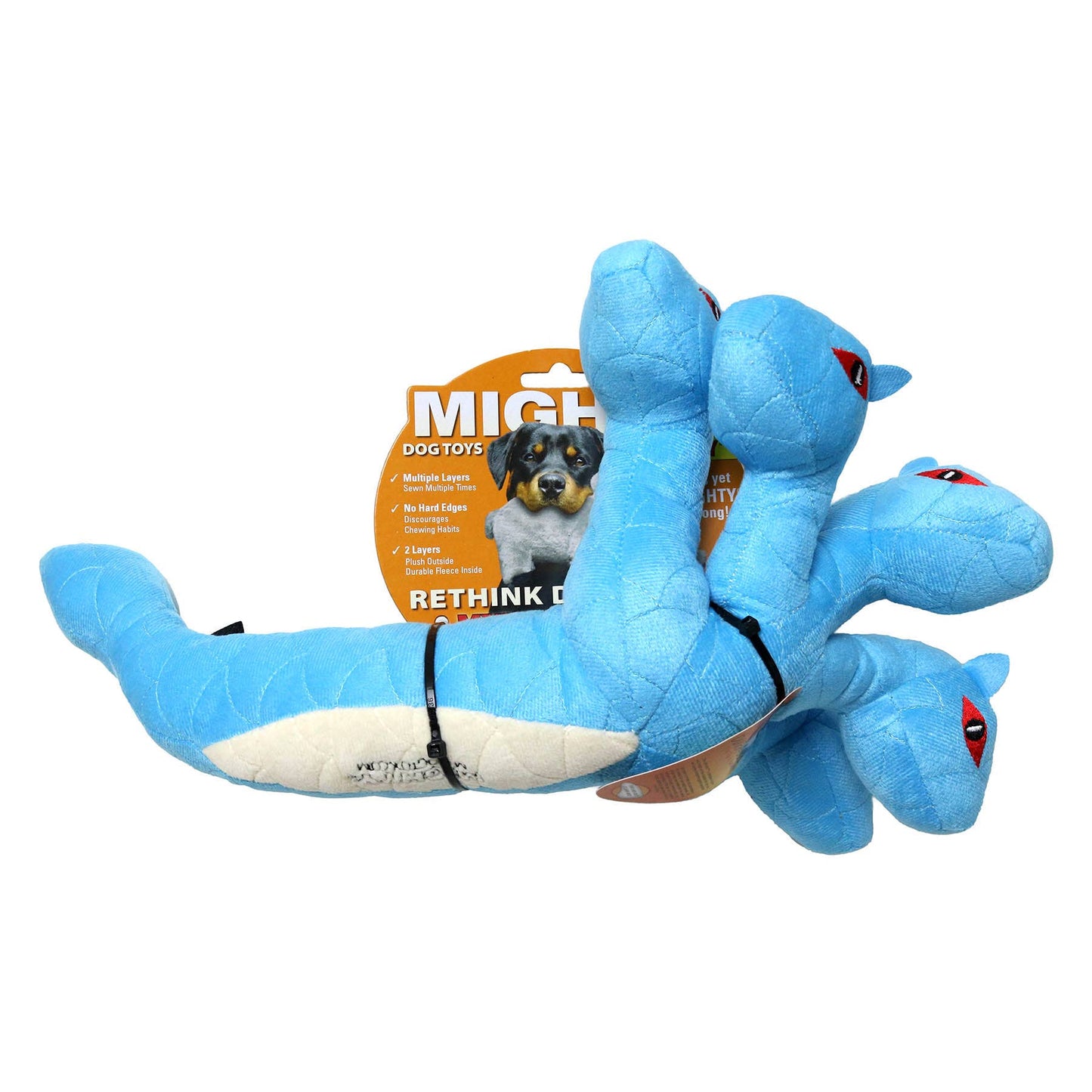 Tuffy Dog Toys - VIP Products - Mighty Dragon - Hydra, Plush, Squeaky Dog Toy