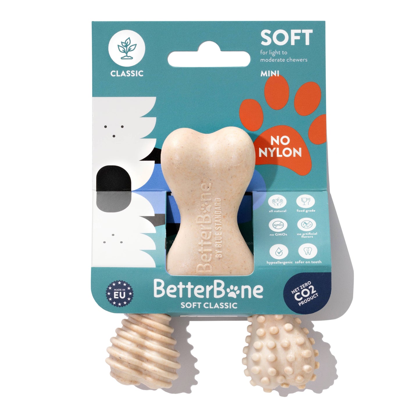 BetterBone Natural Dog Chews - BetterBone SOFT- All-Natural, Safer on Teeth, Sustainable - Beef / Small (dogs under 25 lbs)