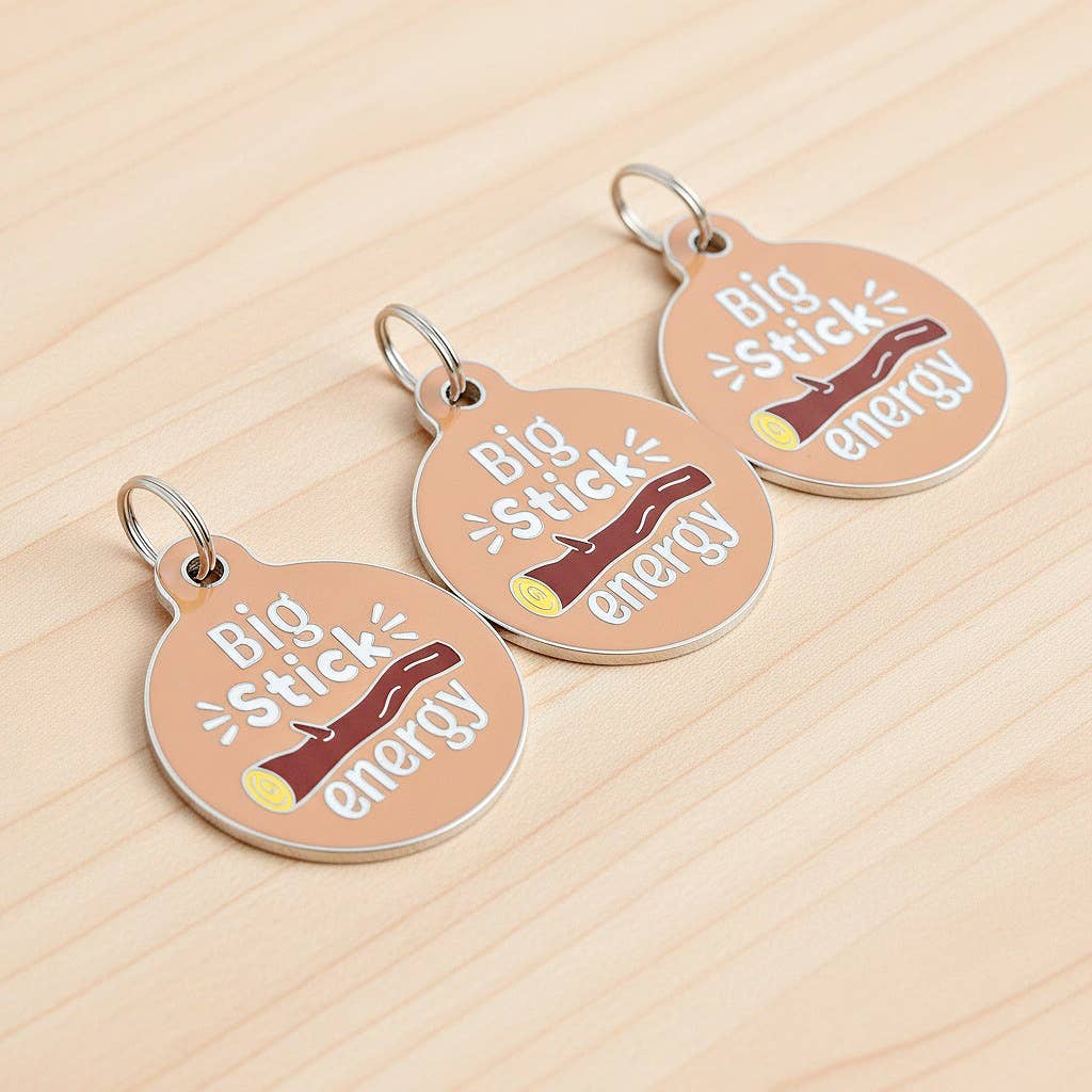 Bad Tags - Adventure Dog ID Tag Personalize - Big Sticker Energy - Large / Engraved QR Code