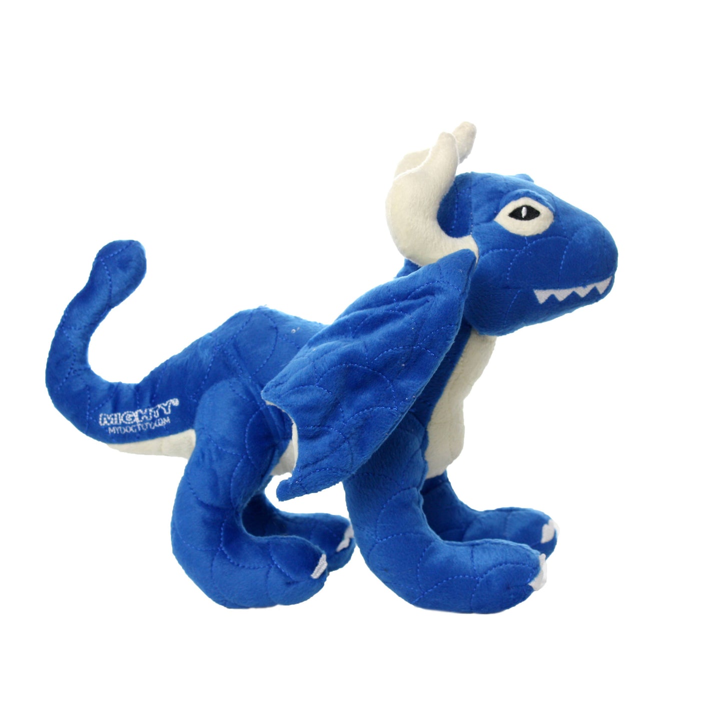 Tuffy Dog Toys - VIP Products - Mighty Dragon - Blue, Plush, Squeaky Dog Toy