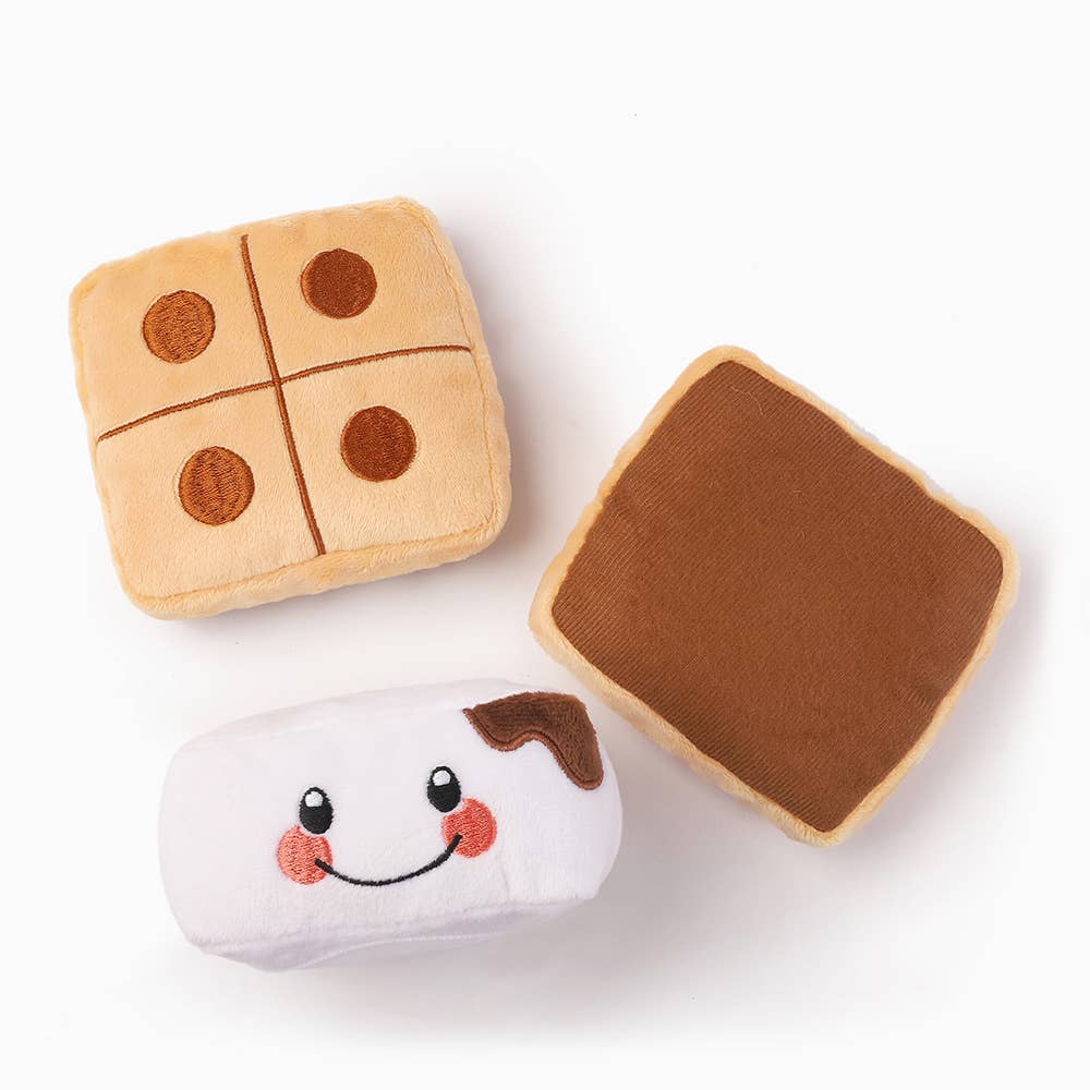 Hugsmart Products Inc - HugSmart Pet - Camping Pups | S’more - Dog Plush Toy