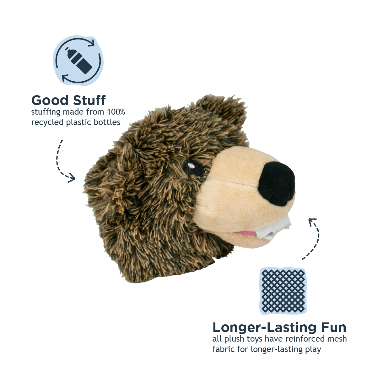Tall Tails - Grizzly 2-in-1 Fetch Ball Dog Toy