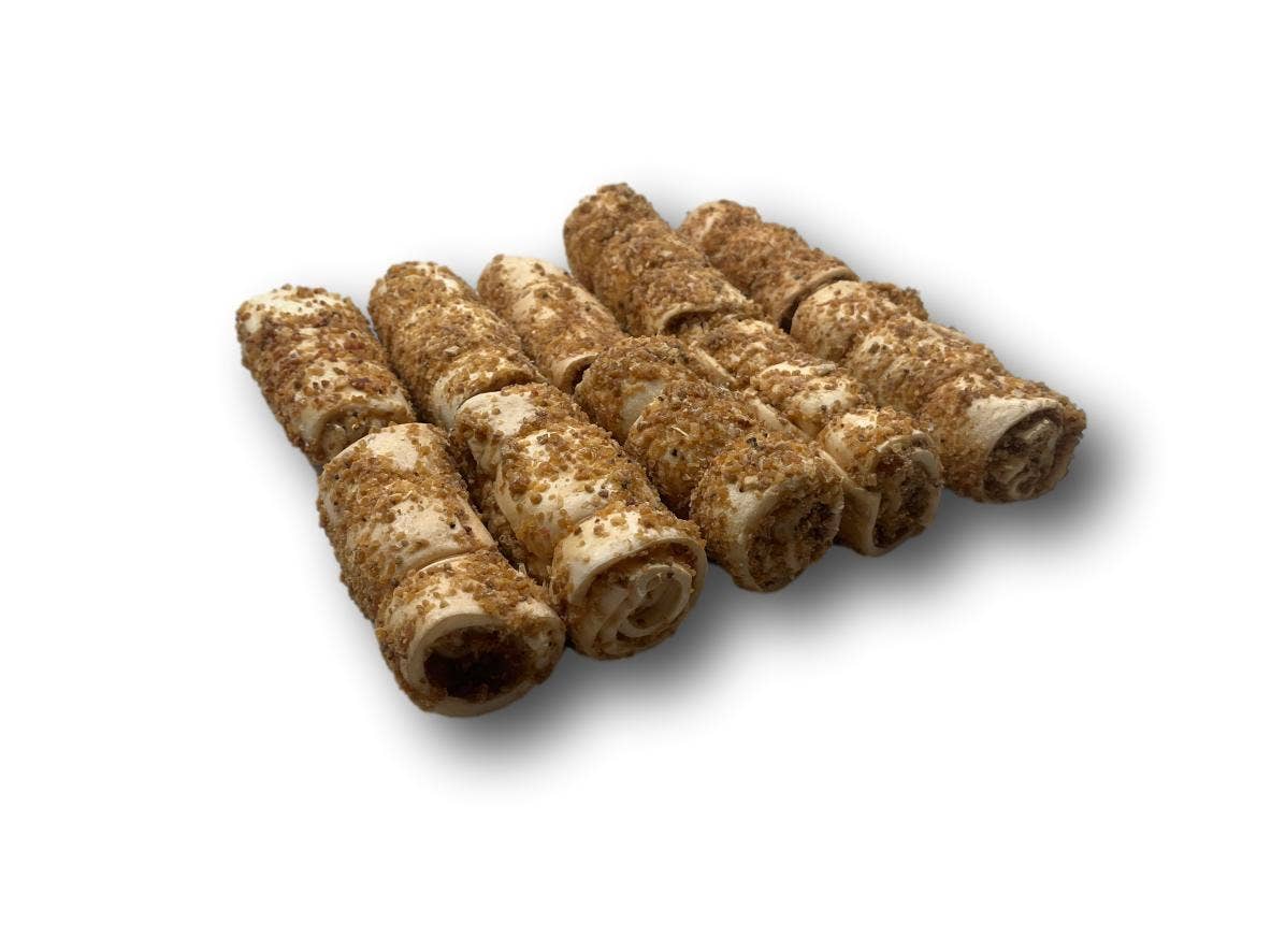 Healthy Dog Chews - Mini Cheek Rolls 3" Bully Dusted (BC03ROLLBD) - Single