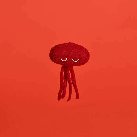 Ware of the Dog - Wool Octopus Cat Toy - Blue