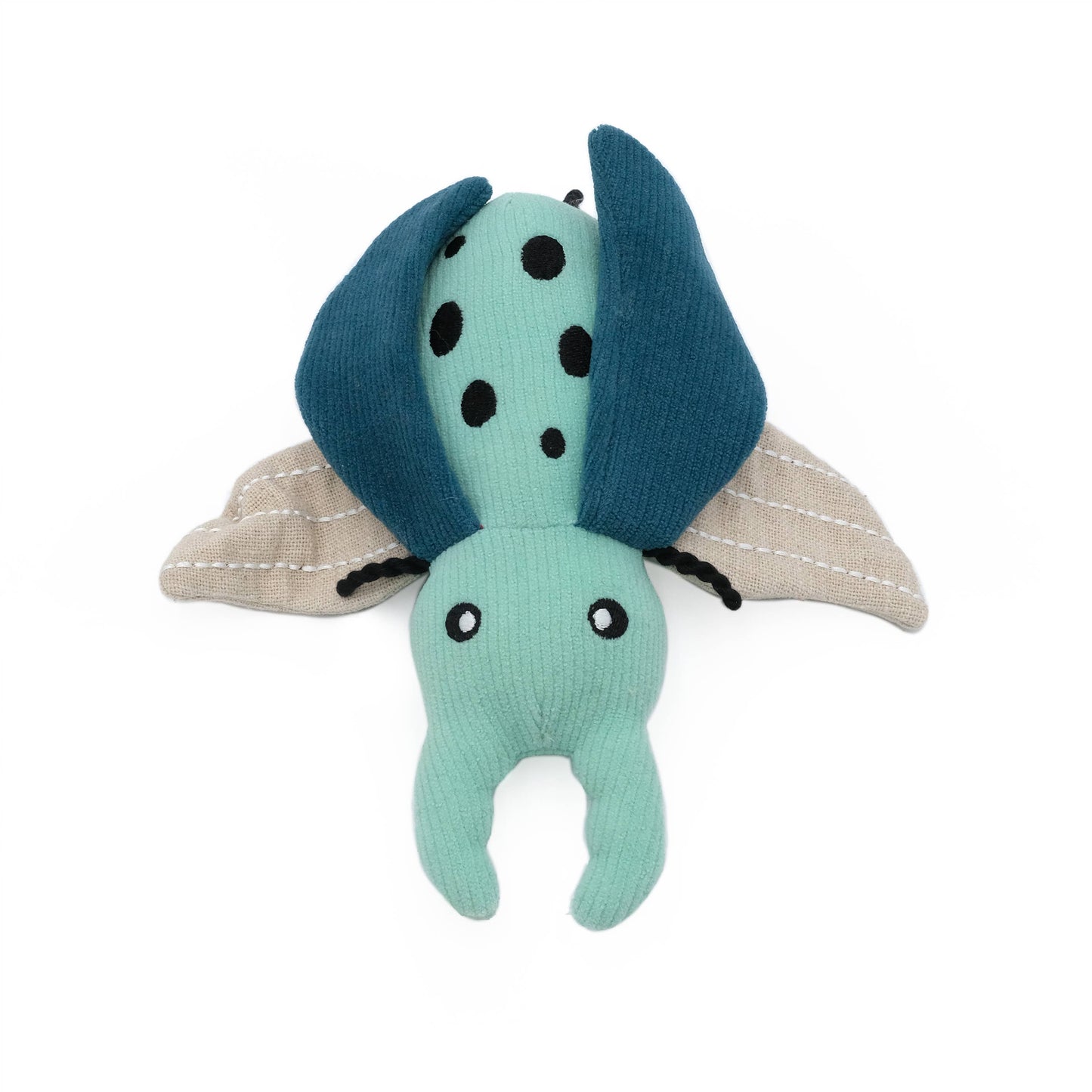 ZippyPaws - EcoZippy Corduroy Critter - Beetle - Dog Toy