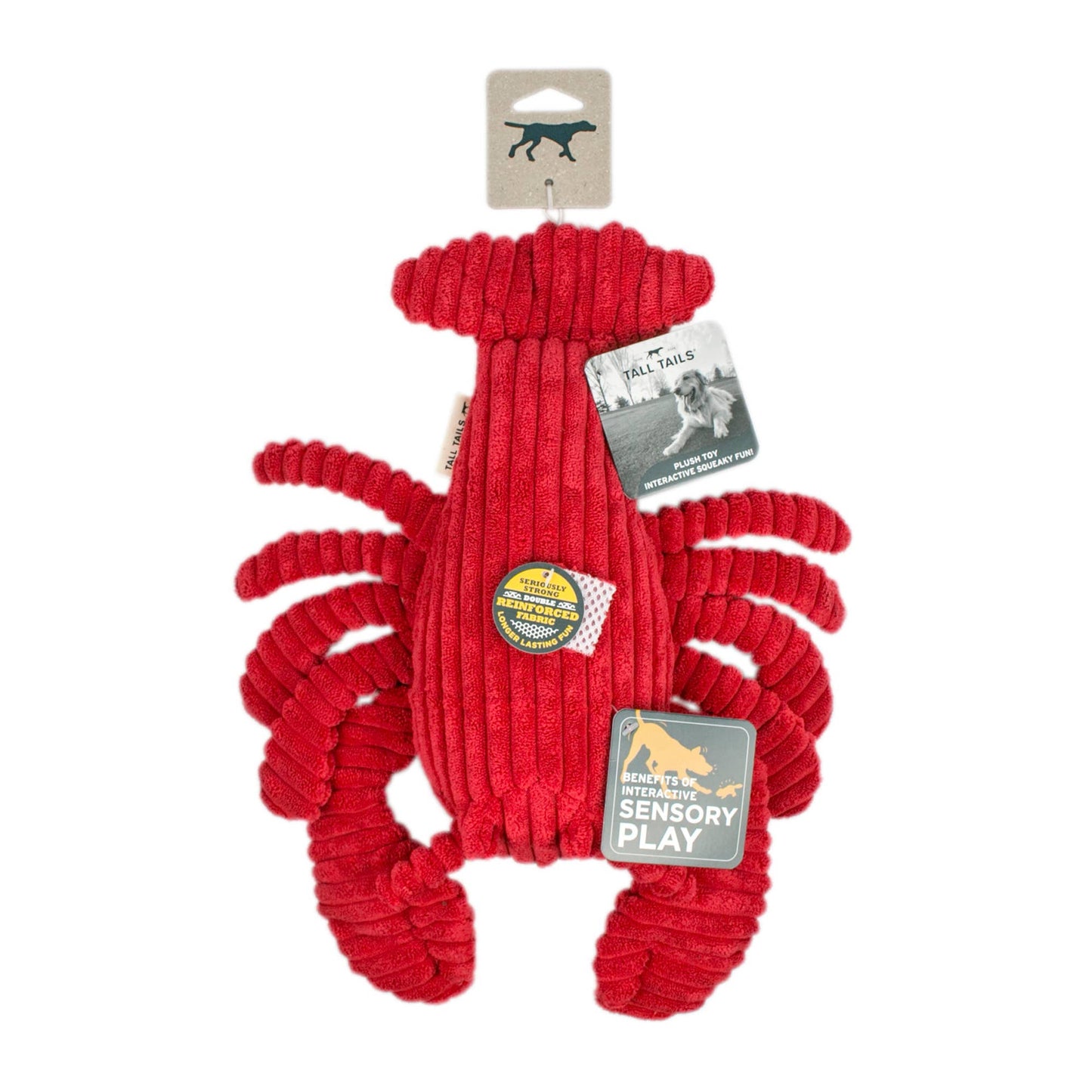 Tall Tails - Tall Tails Crunch Plush Lobster Dog Toy - 14"