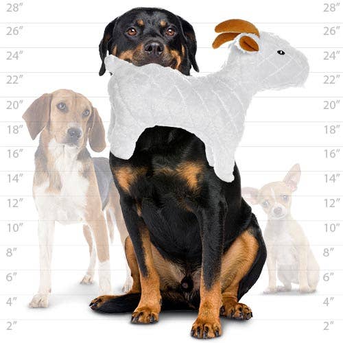 Tuffy Dog Toys - VIP Products - Mighty Farm Goat, Plush, Squeaky Dog Toy - Doot's Pet LLC Collars For A Cause