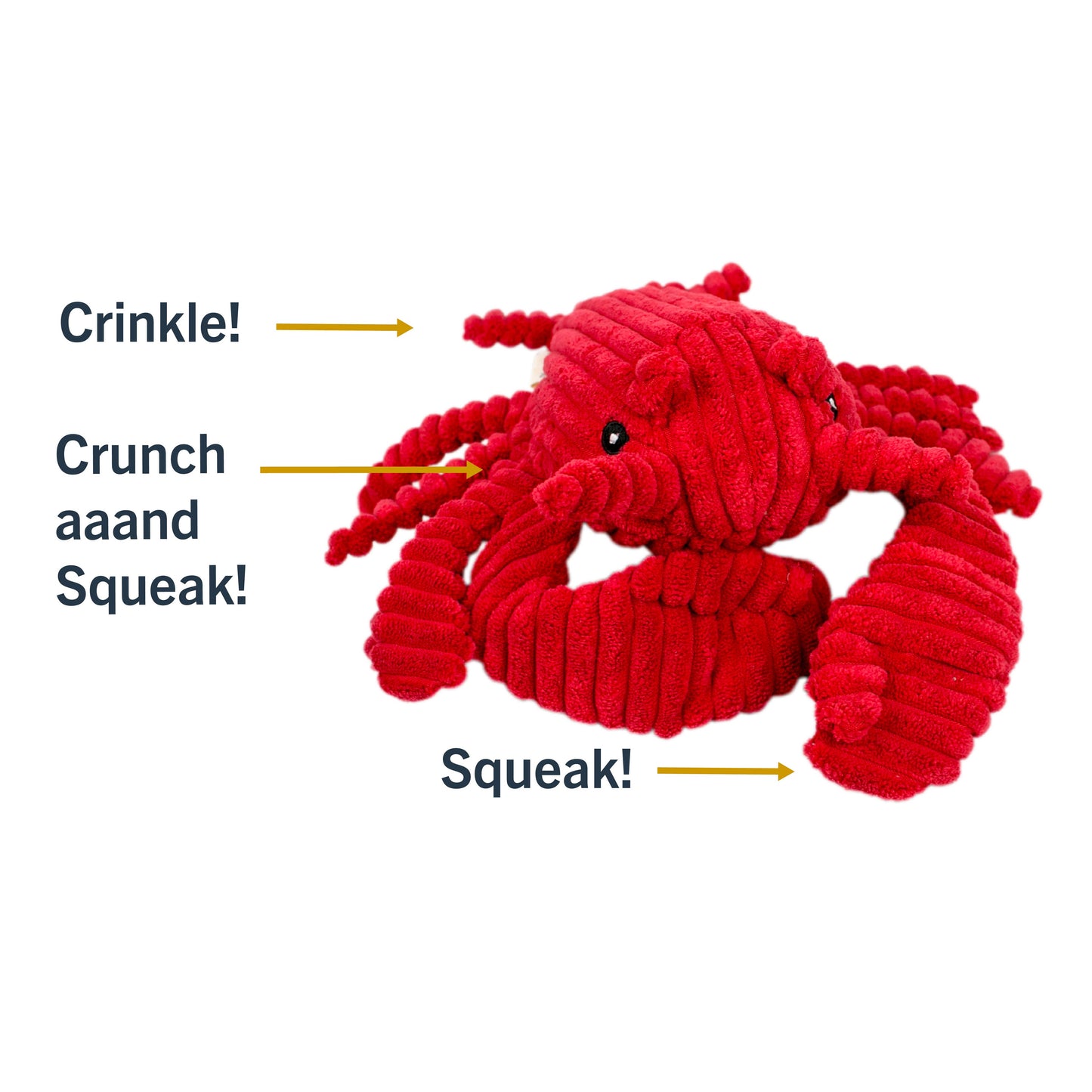 Tall Tails - Tall Tails Crunch Plush Lobster Dog Toy - 14"