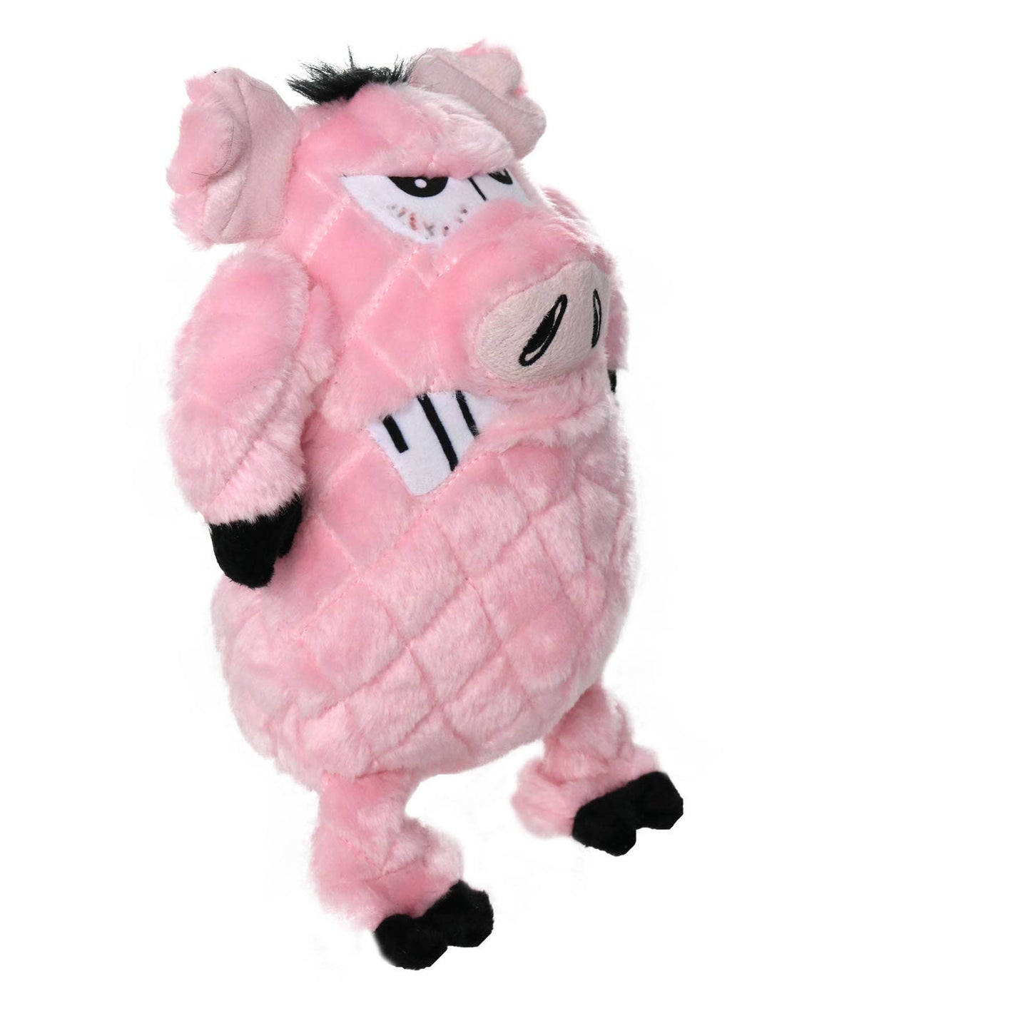 Tuffy Dog Toys - VIP Products - Mighty Angry Animals Pig, Plush, Squeaky Dog Toy - Doot's Pet LLC Collars For A Cause