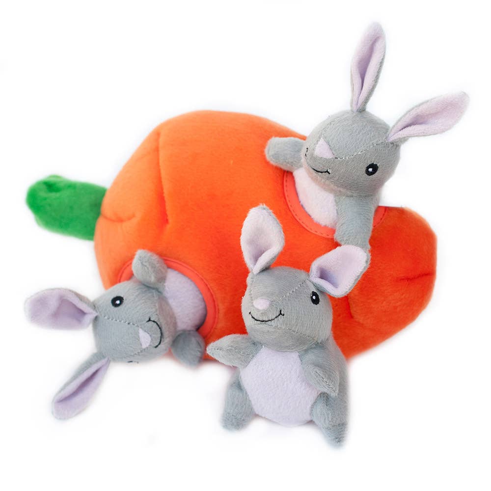 ZippyPaws - Zippy Burrow - Bunny 'n Carrot - Dog Toy