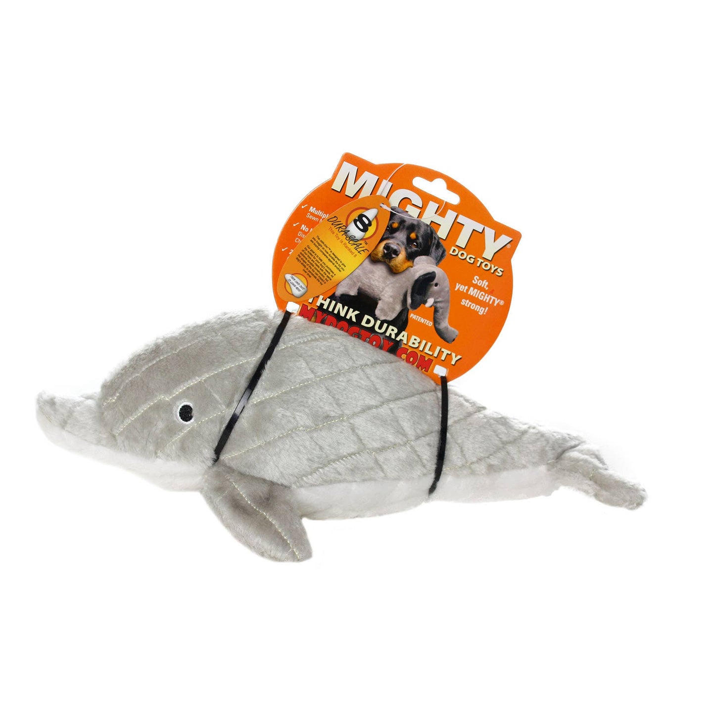 Tuffy Dog Toys - VIP Products - Mighty Ocean Dolphin, Plush, Squeaky Dog Toy