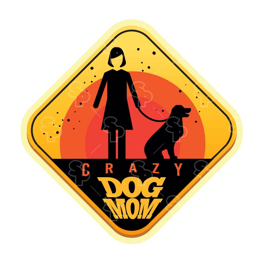 Two Feet Treats - Crazy Dog Mom - Sticker