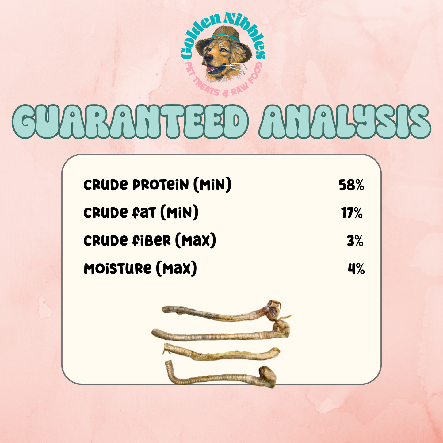 Doot's Chew Bar - Golden Nibbles - Duck Trachea - for Cats, Puppies, Small Dogs