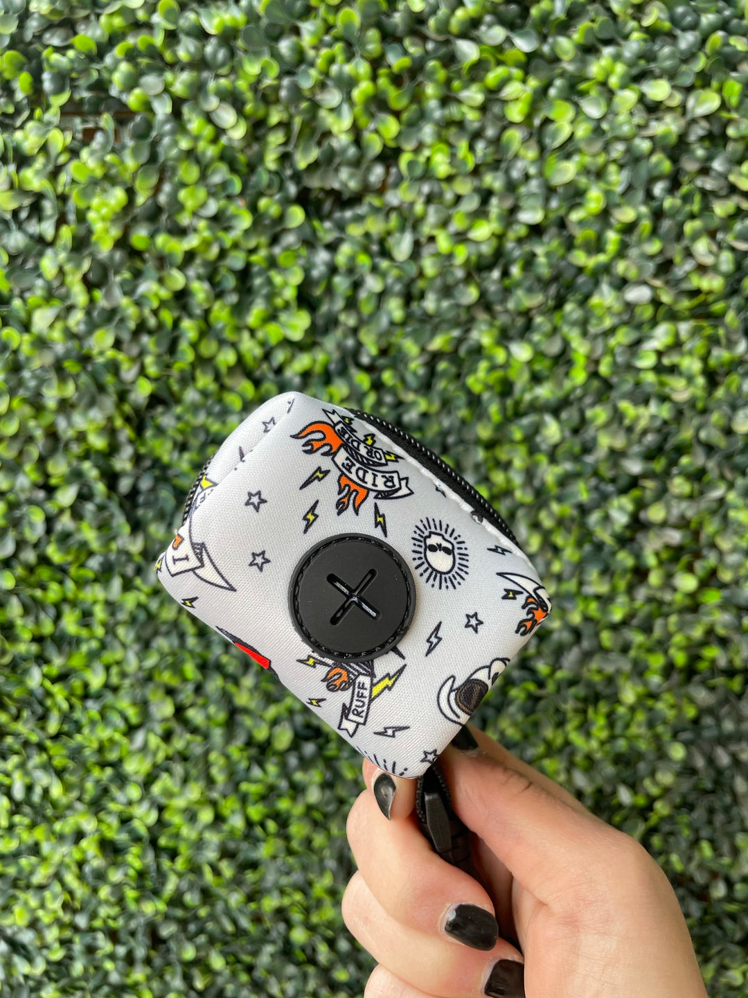 The Modern Dog Company - Bad to the Bone Poop Bag Holder - Doot's Pet LLC Collars For A Cause