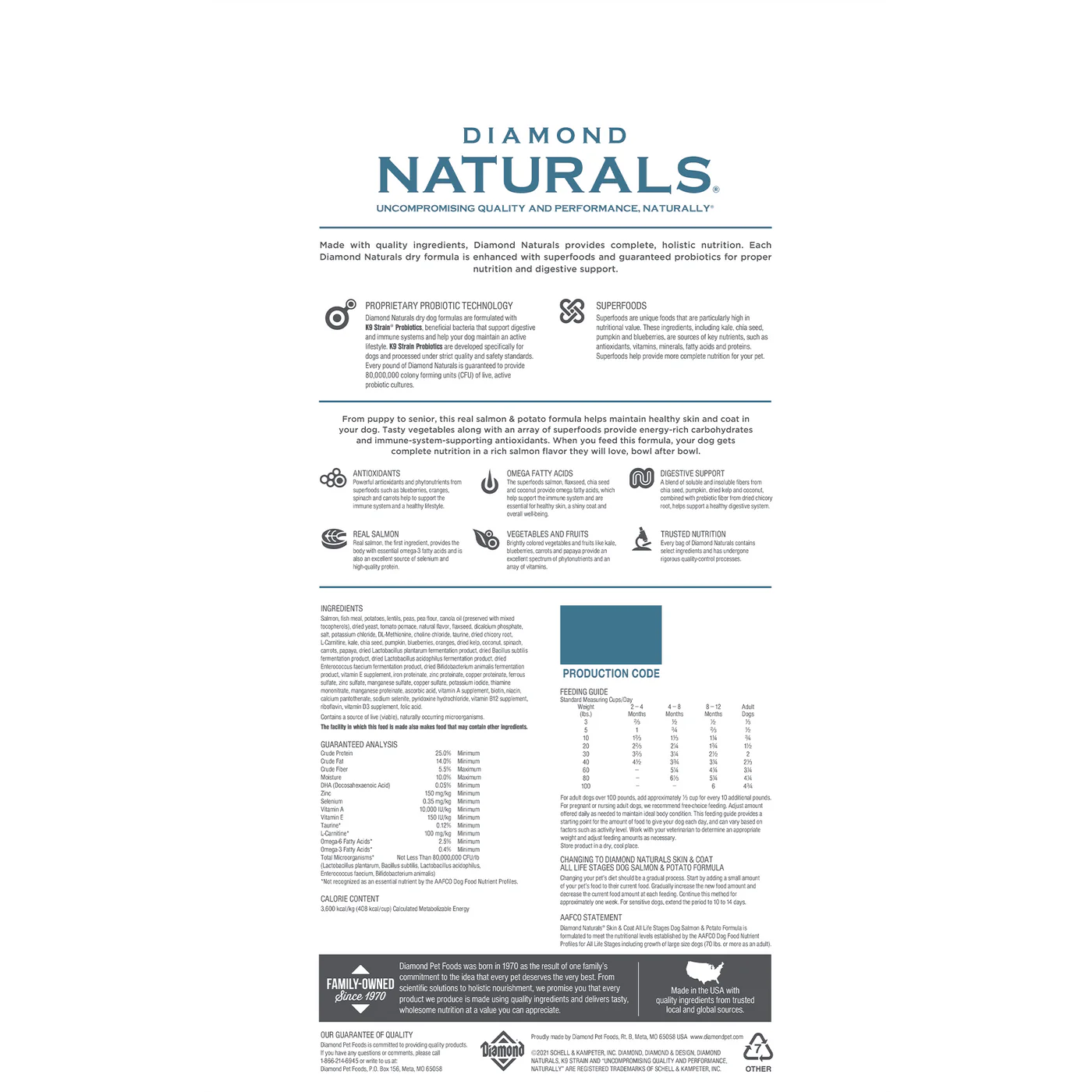 Diamond Naturals Adult Skin & Coat Salmon and Potato Dry Dog Food