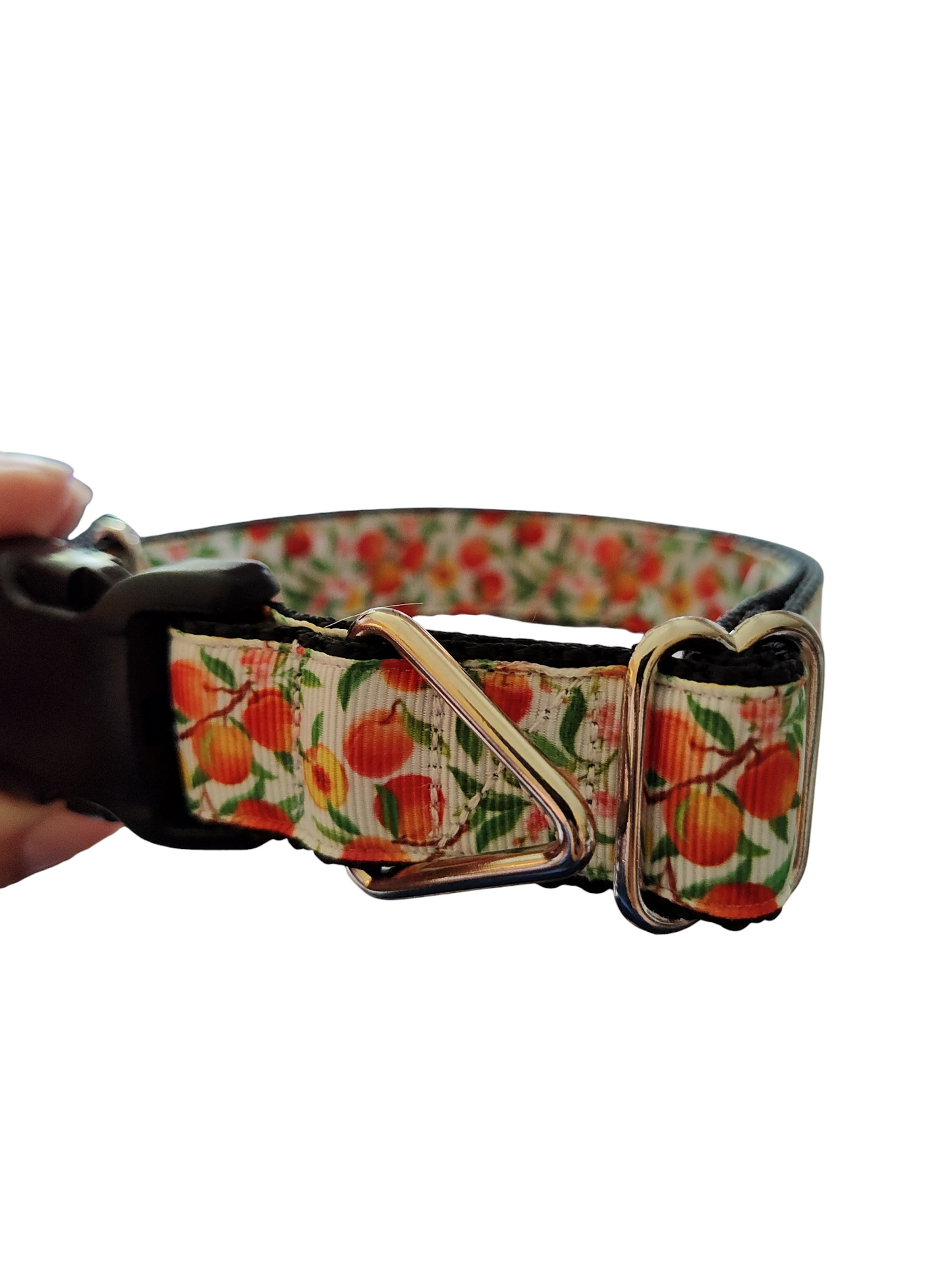 Peach Tree Nylon Dog Collar