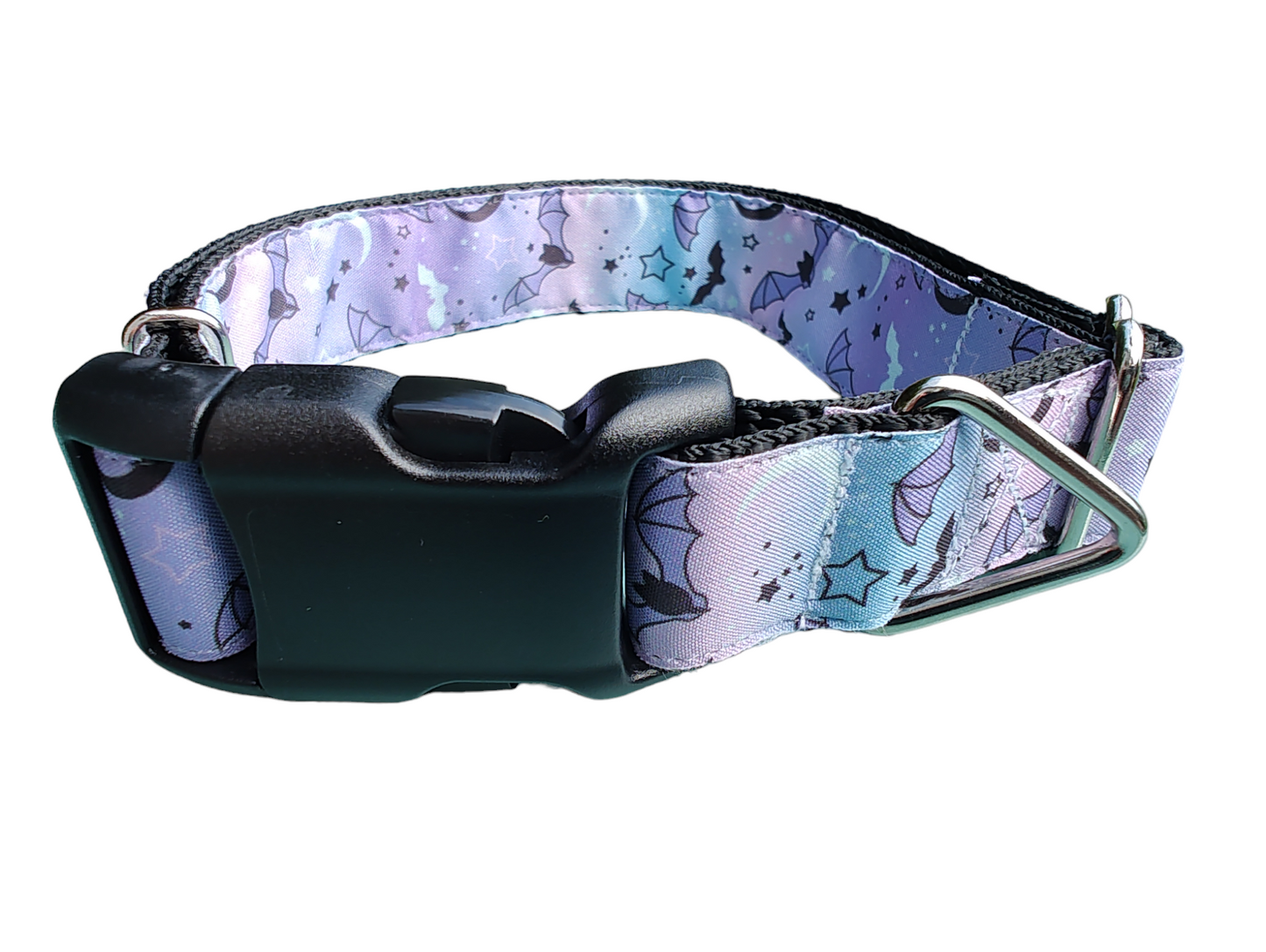 Halloween Purple Bats Nylon Dog Collar - Doot's Pet LLC Collars For A Cause