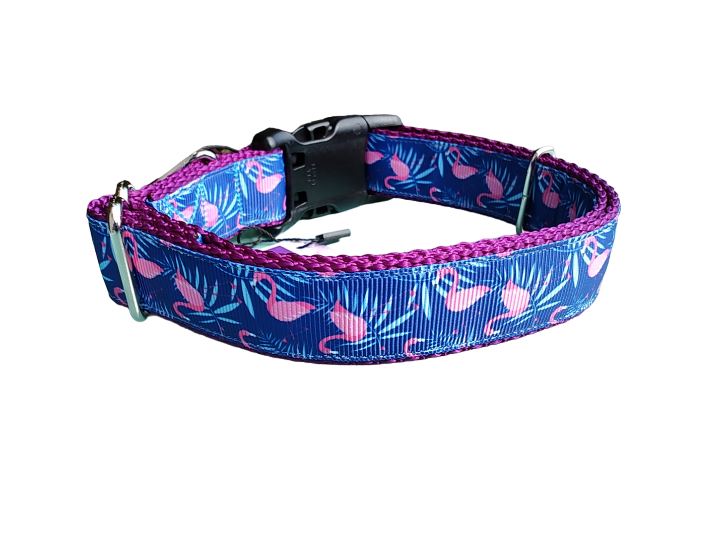 Flamingos Nylon Dog Collar - Doot's Pet LLC Collars For A Cause