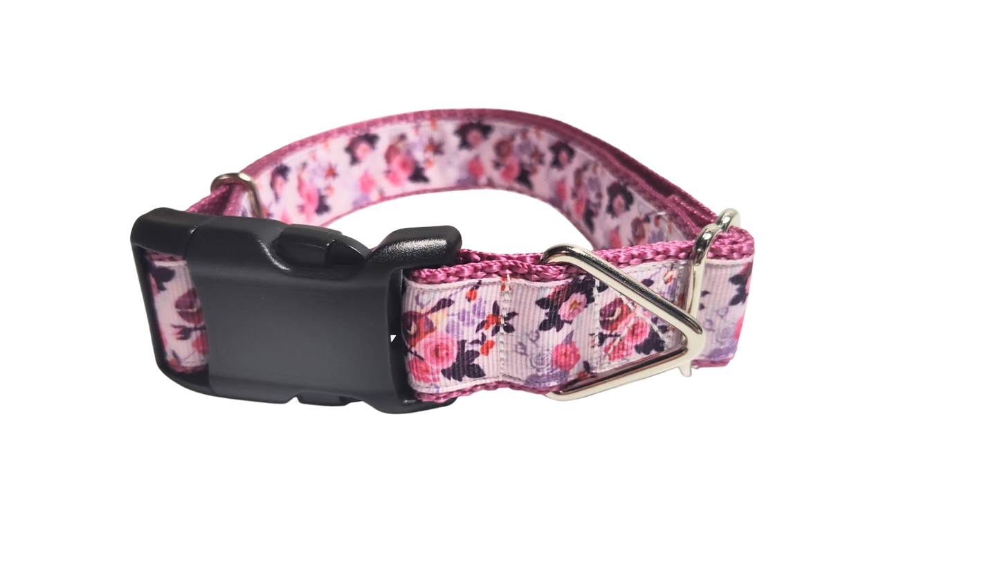 Birds and Flowers Nylon Dog Collar