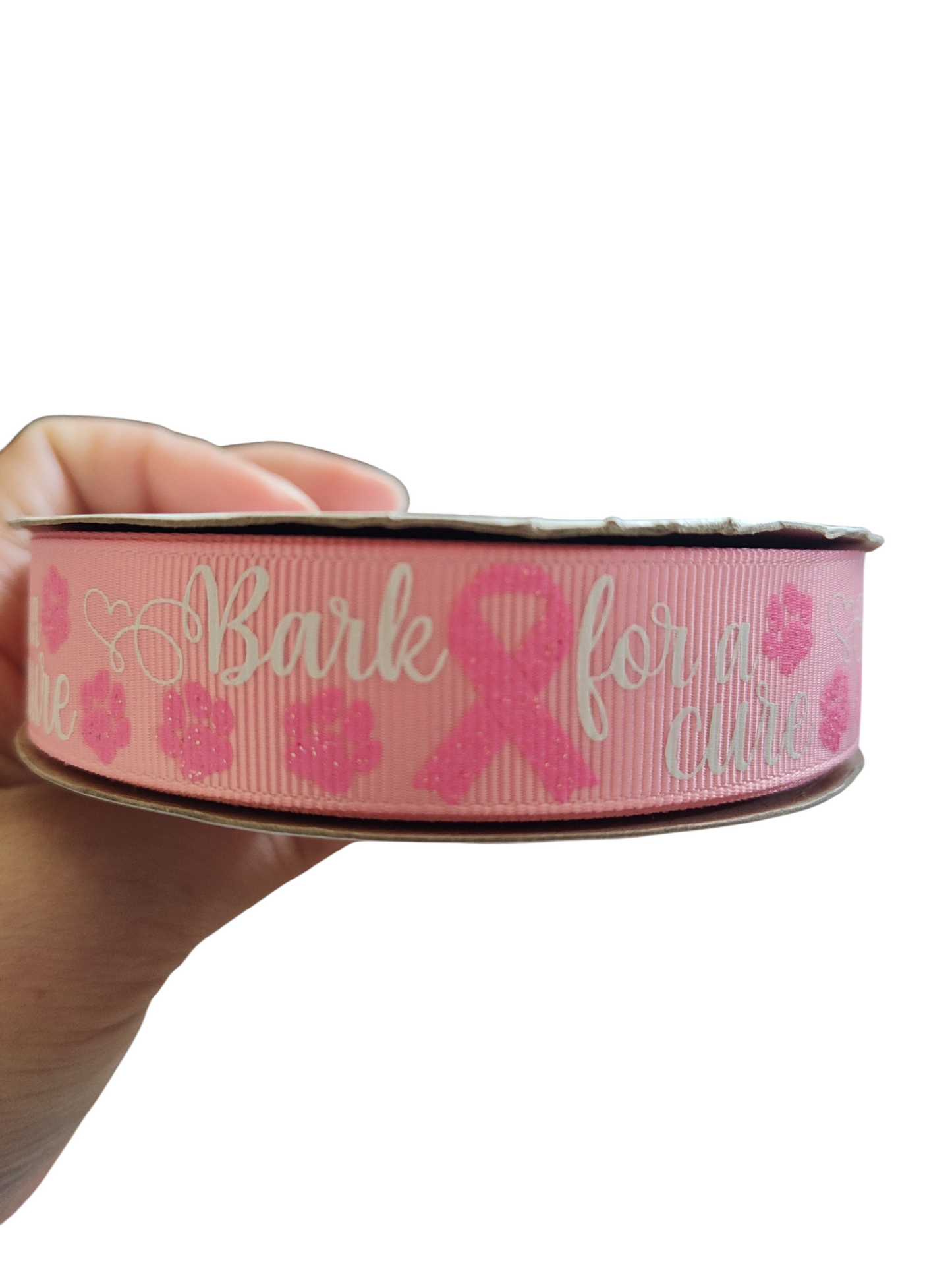 Bark For A Cure Cancer Nylon Dog Collar