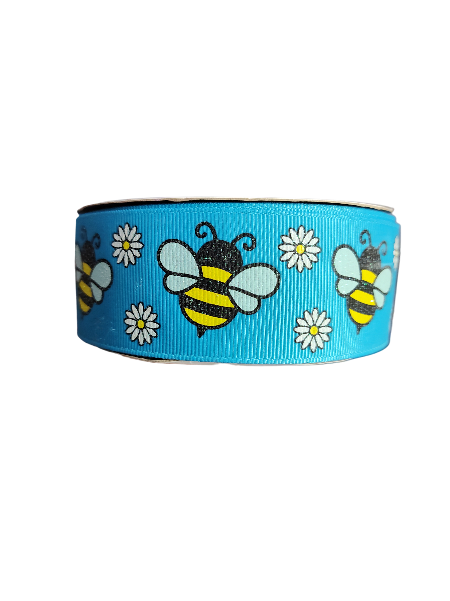 1.5" Wide Glitter Bees Nylon Dog Collar