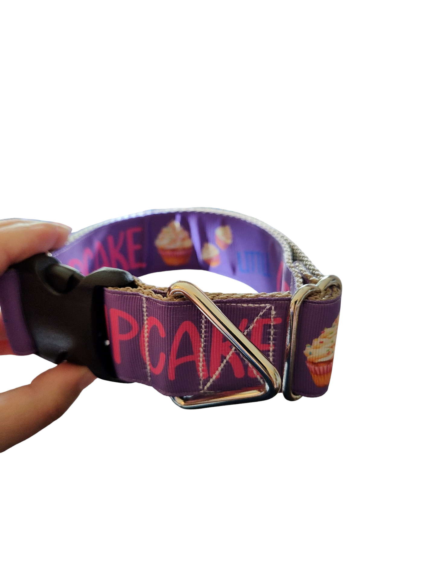 1.5" Wide Little Cupcake Nylon Dog Collar