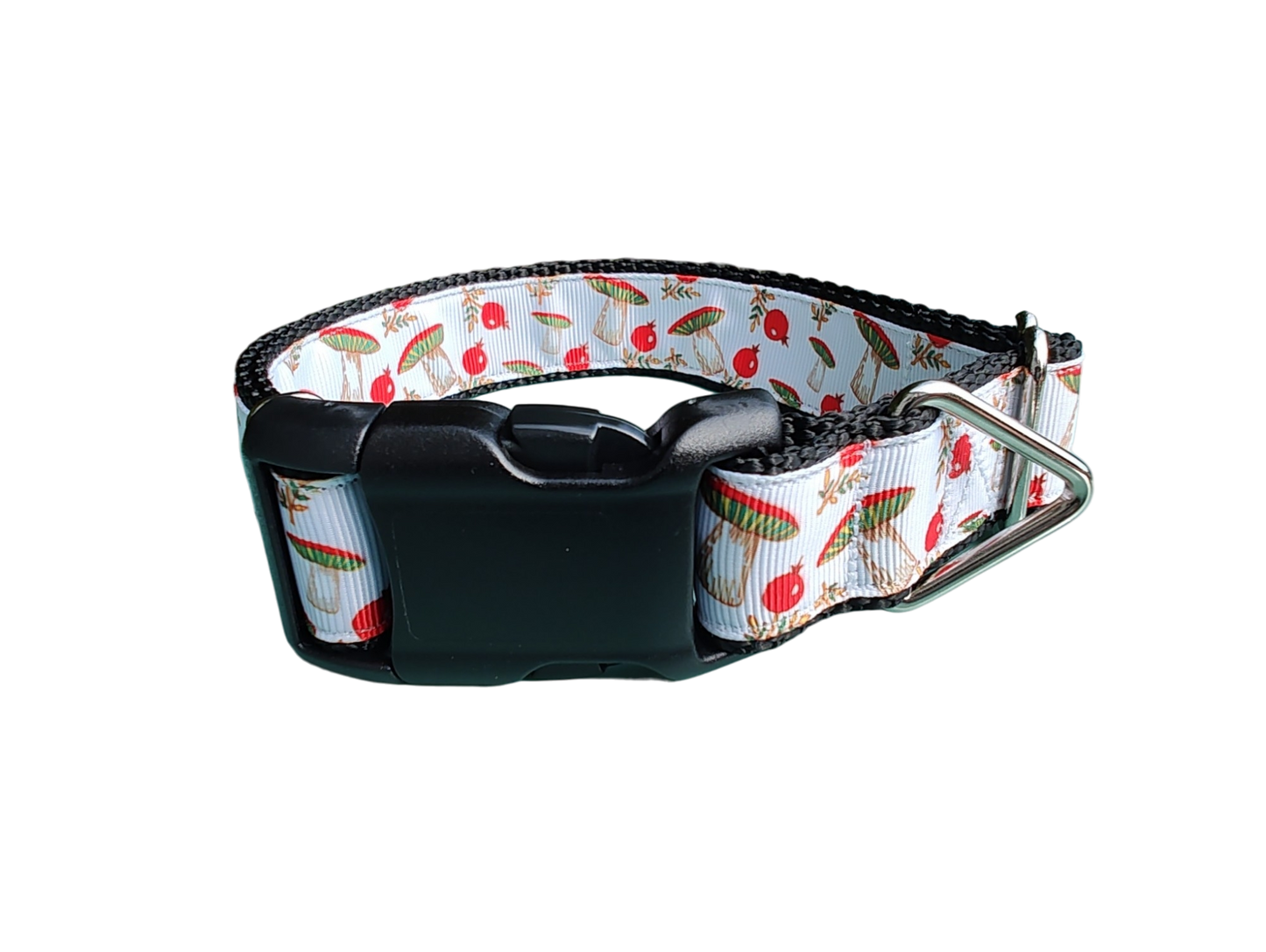 Mushrooms and Berries Nylon Dog Collar - Doot's Pet LLC Collars For A Cause