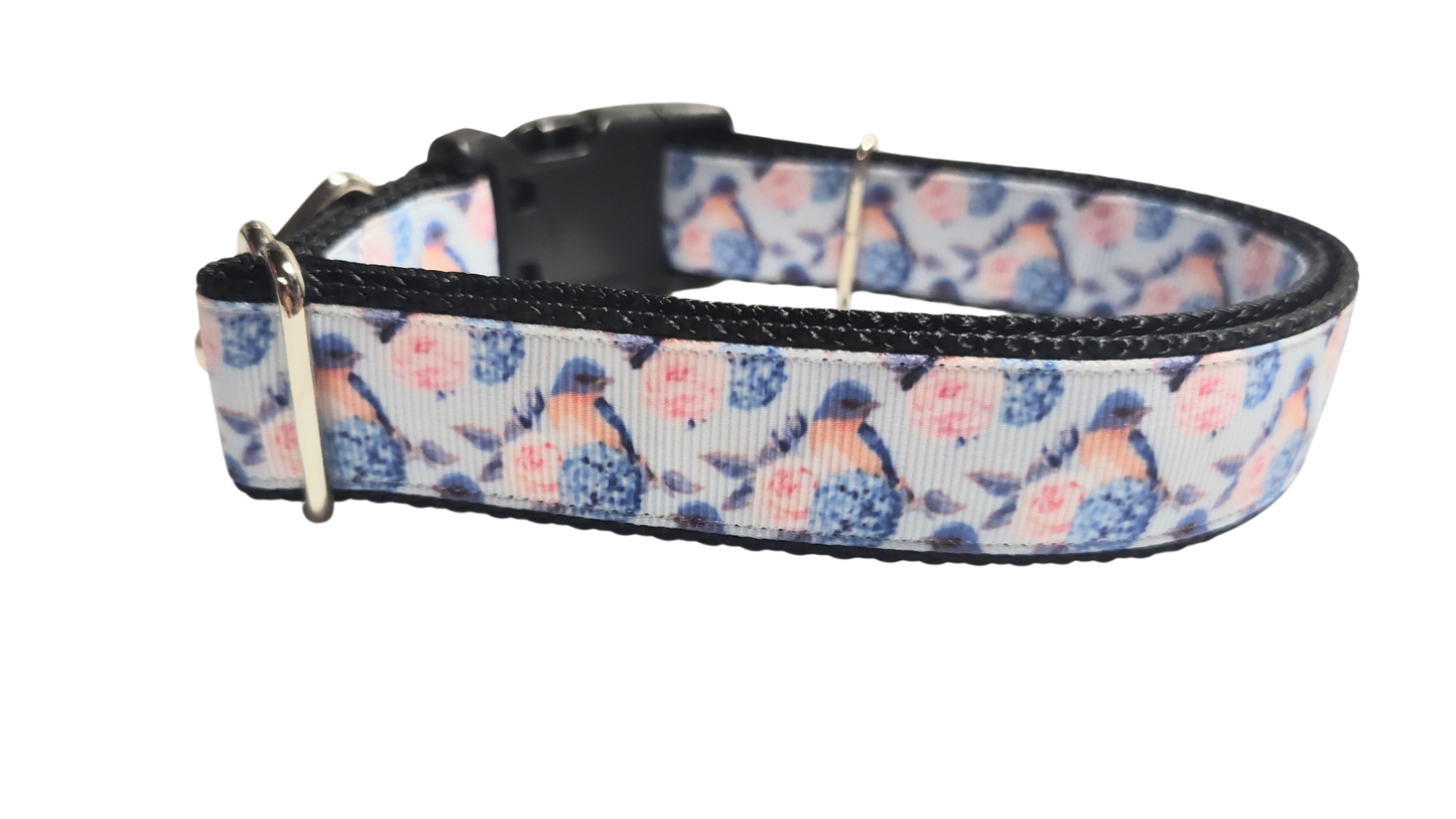 Blue Bird Nylon Dog Collar