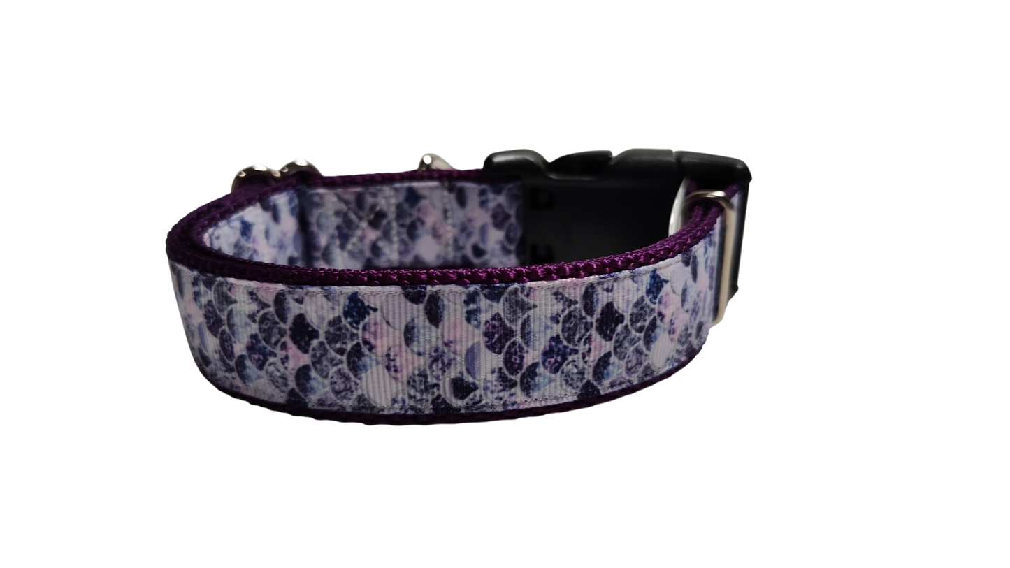 Purple Scales Nylon Dog Collar