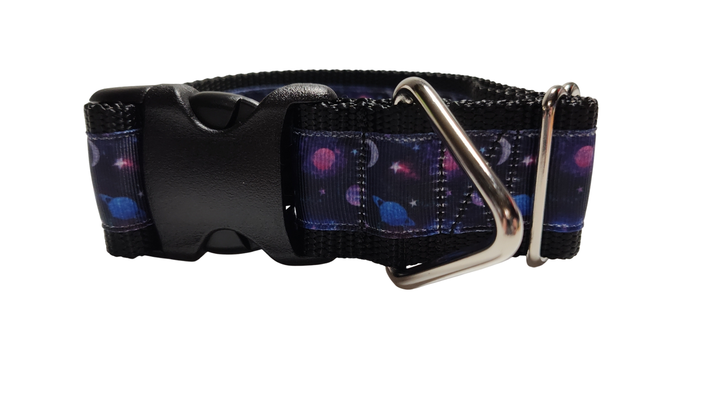 1.5" Wide Galaxy Space Nylon Dog Collar