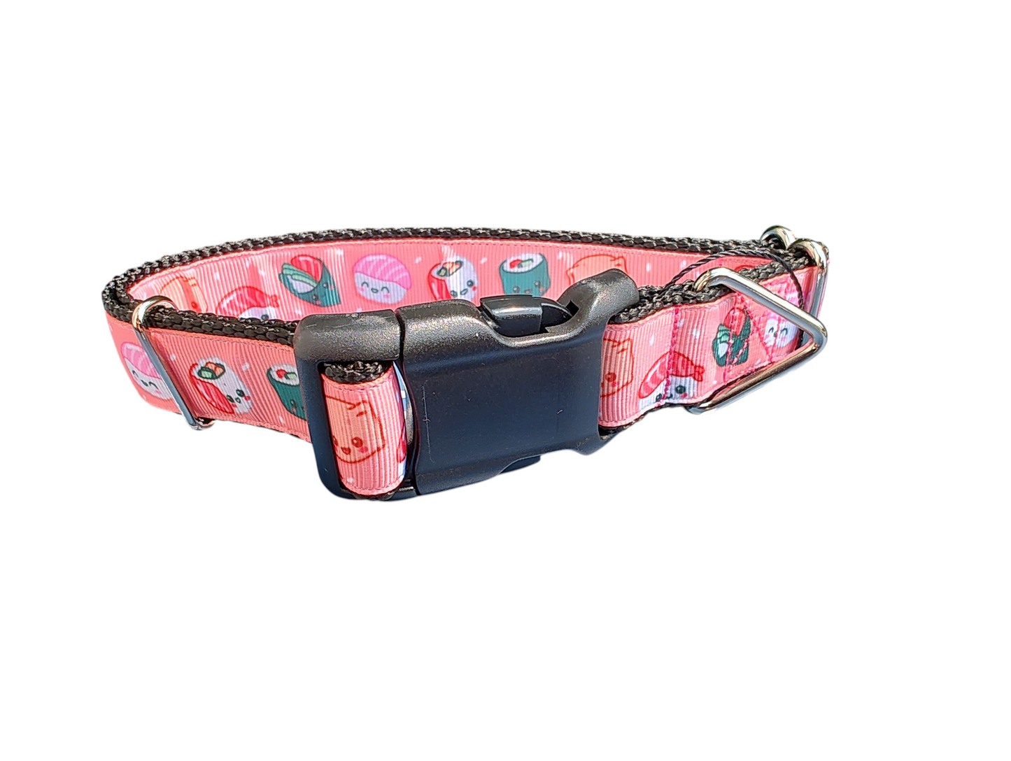 Pink Sushi Nylon Dog Collar