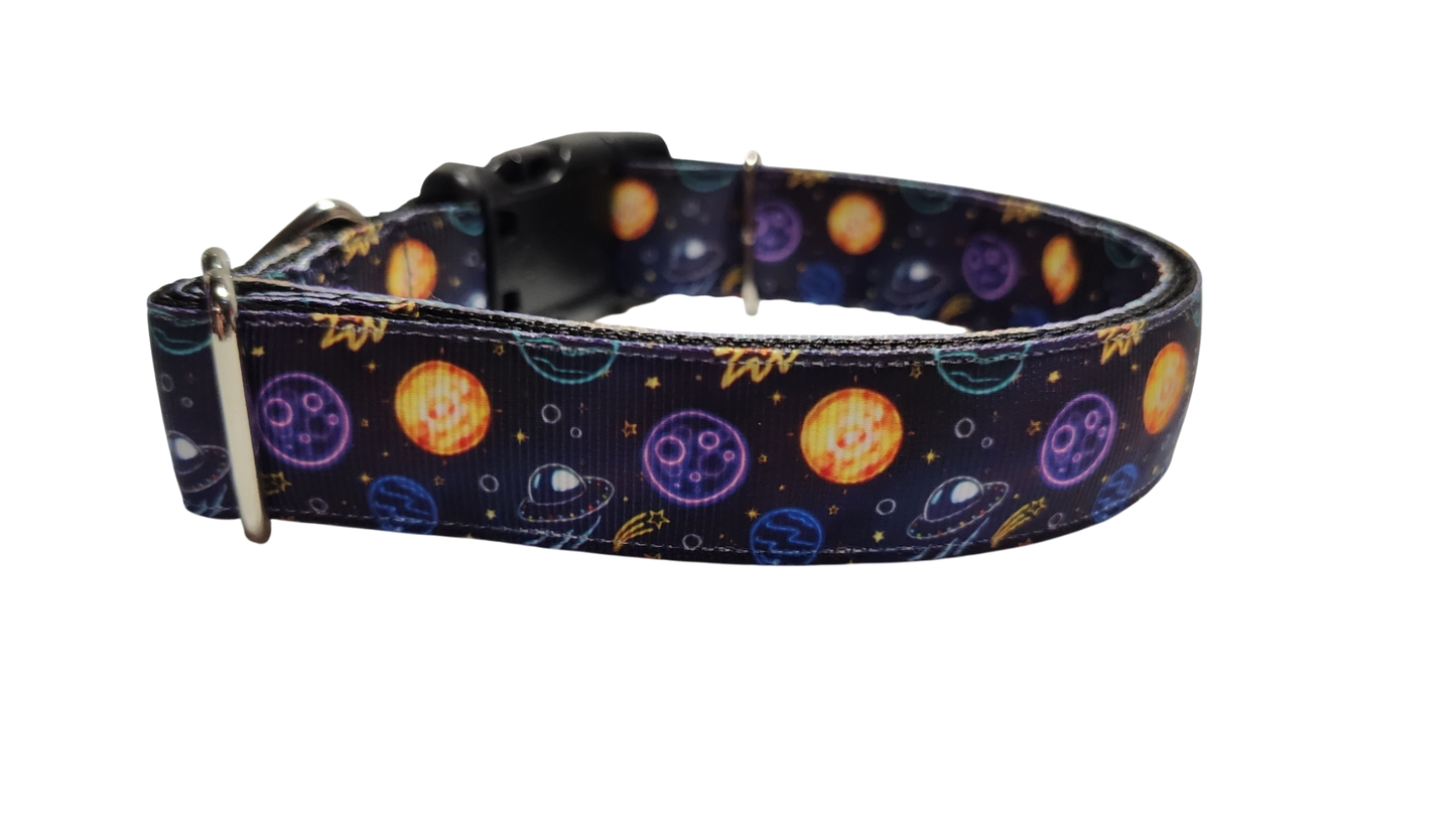 Space Travel Nylon Dog Collar