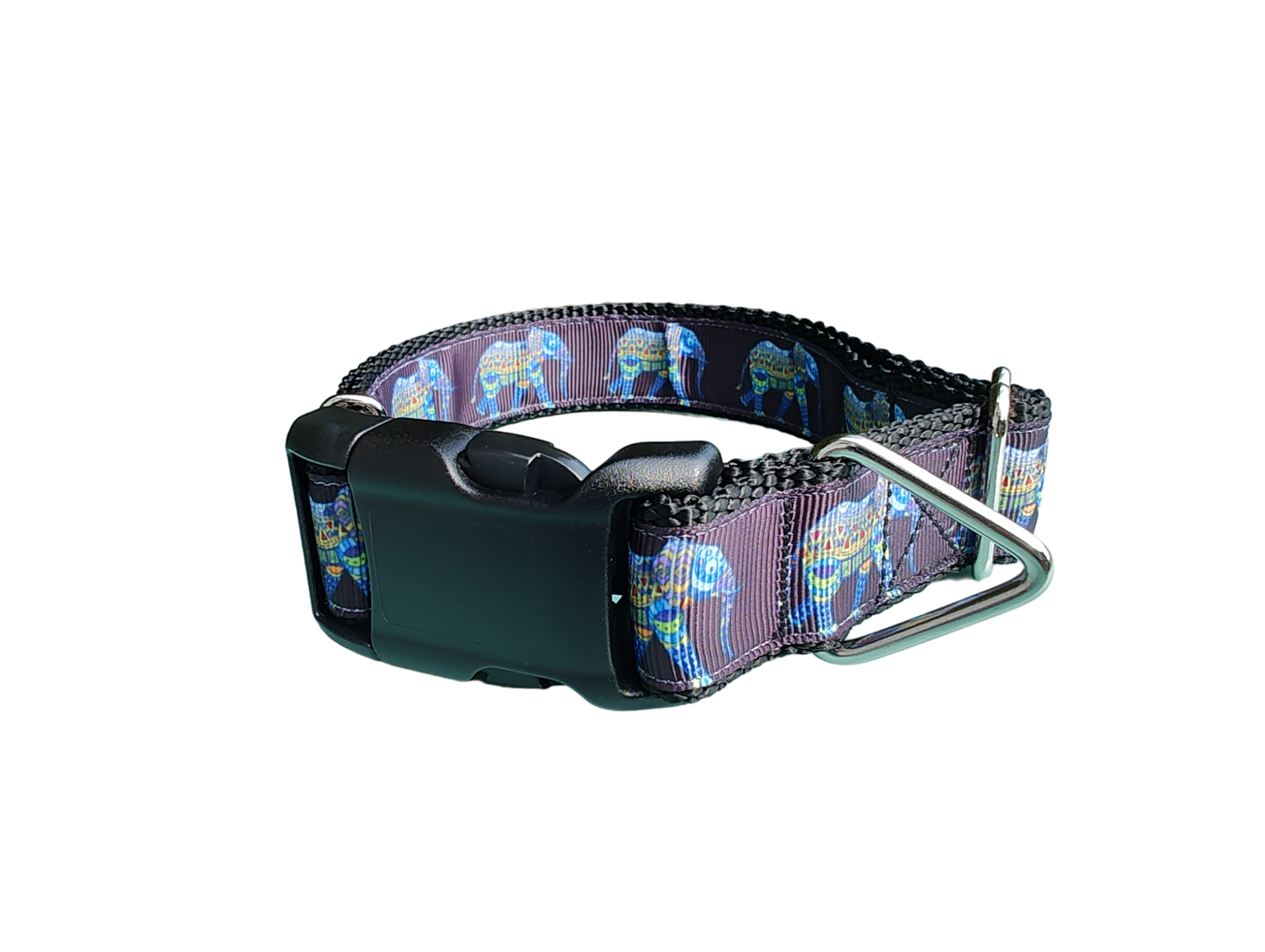 Mandala Elephant Nylon Dog Collar - Doot's Pet LLC Collars For A Cause