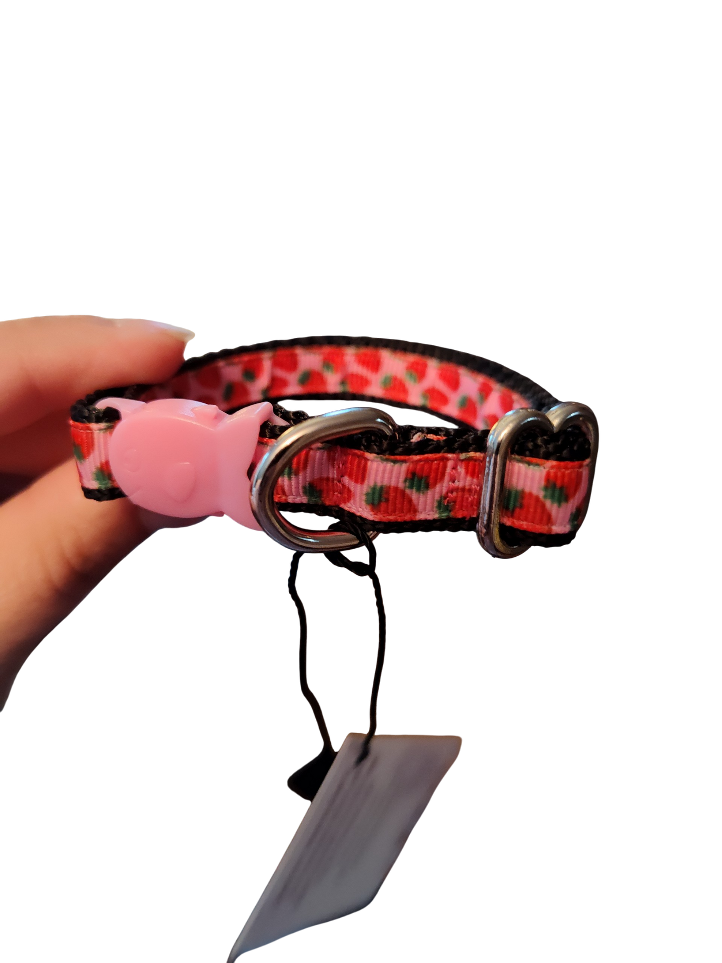 1/2" Strawberries Nylon Dog / Cat Collar