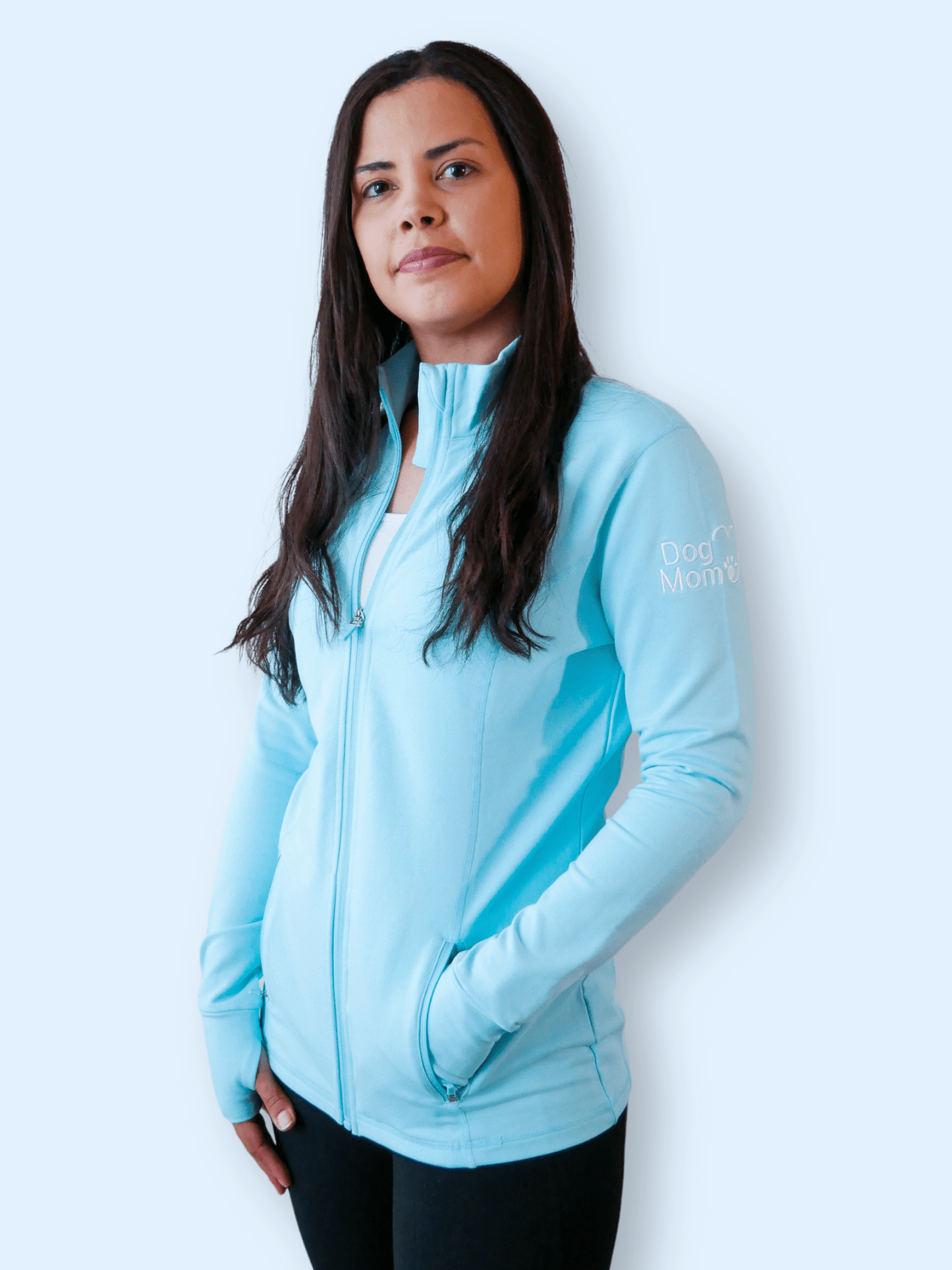 Dog Mom Essentials Full Zip Jacket - Blue