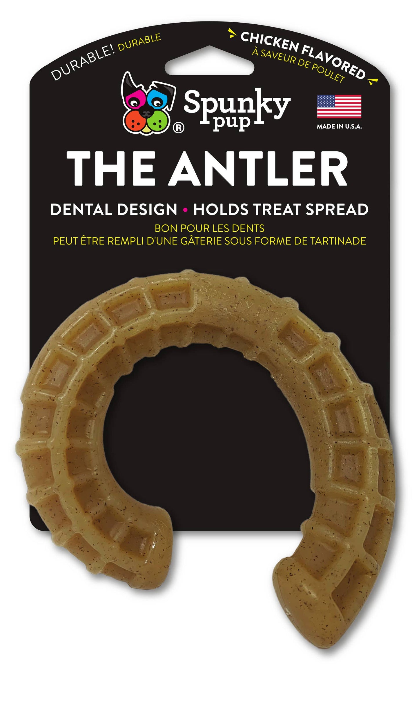 Spunky Pup - Hard Chew Nylon Antlers - Made in the USA - The Antler - Ram - Doot's Pet LLC Collars For A Cause