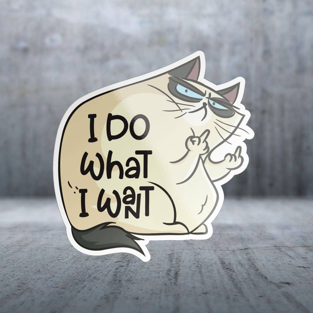 Two Feet Treats - I Do What I Want Cat - Sticker