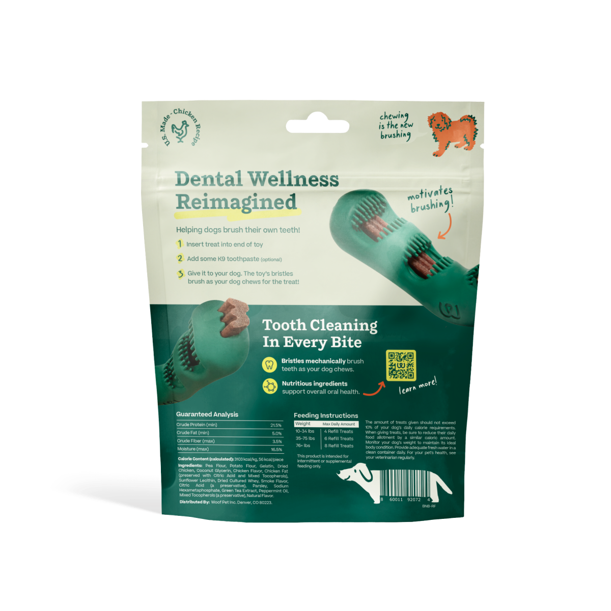 Woof - Bite n' Brush Dental Refills Chicken