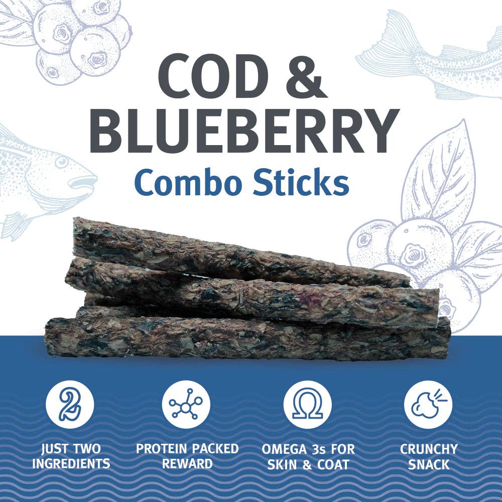 Icelandic+ - Cod & Blueberry Combo Sticks For Dogs