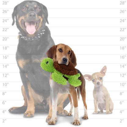 Tuffy Dog Toys - VIP Products - Mighty Microfiber Ball Med Turtle Green, Squeaky Dog Toy