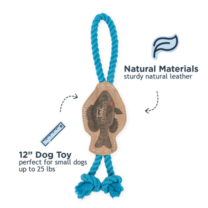 Tall Tails - Natural Leather Fish Tug Dog Toy