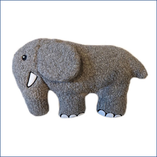 Barker's Bowtique - Earl the African Elephant Wildlife Fleece Dog Toy